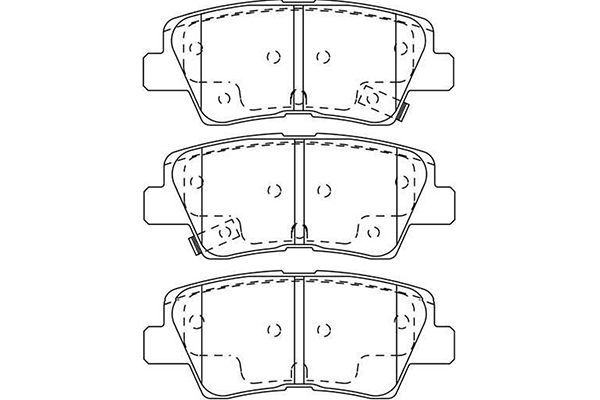 KAVO PARTS Комплект тормозных колодок, дисковый тормоз BP-3044